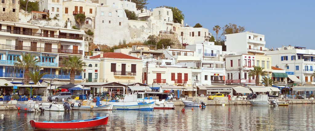 vistas de chora la capital de Naxos